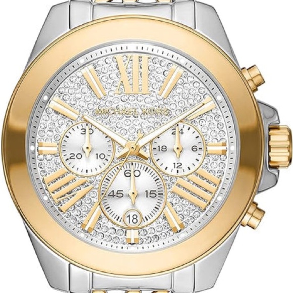 Michael Kors Gold and Silver Chronograph Watch